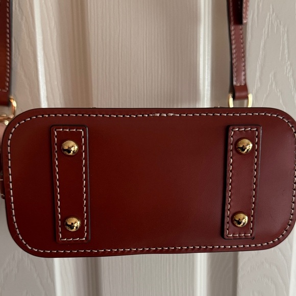 Dooney & Bourke Florentine Small Domed Crossbody Tan TNTN Leather w/ Dust Bag - Picture 6 of 11